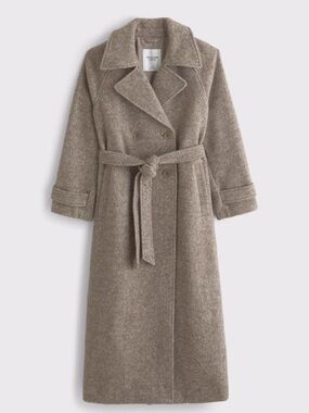 A&F Carrie Wool-Blend Trench Coat